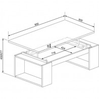 Mesa de Centro Elevable Cosmit Mobelcenter