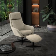 Sillón Giratorio 360º Con Reposapies Capri Mobelcenter