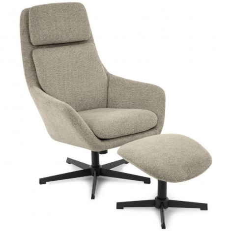 Sillón Giratorio 360º Con Reposapies Capri Mobelcenter