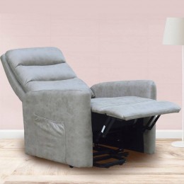 Sillón Relax Power Lift Cancún Cemento Mobelcenter