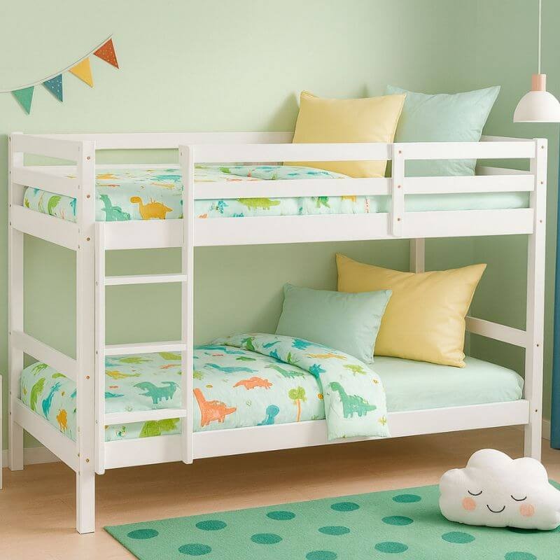Litera de Madera de Pino Olivia Blanca Mobelcenter