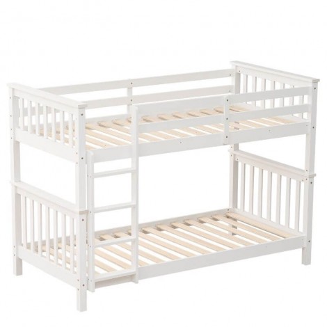 Litera de Madera de Pino Reversible Camila Blanca Mobelcenter