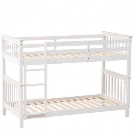 Litera de Madera de Pino Reversible Camila Blanca Mobelcenter