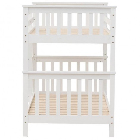 Litera de Madera de Pino Reversible Camila Blanca Mobelcenter