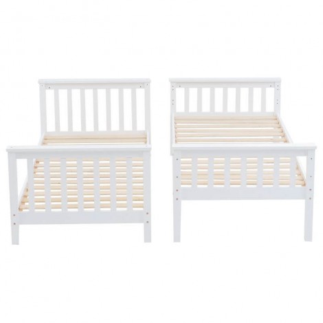 Litera de Madera de Pino Reversible Camila Blanca Mobelcenter