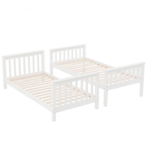 Litera de Madera de Pino Reversible Camila Blanca Mobelcenter