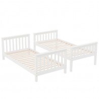 Litera de Madera de Pino Reversible Camila Blanca Mobelcenter