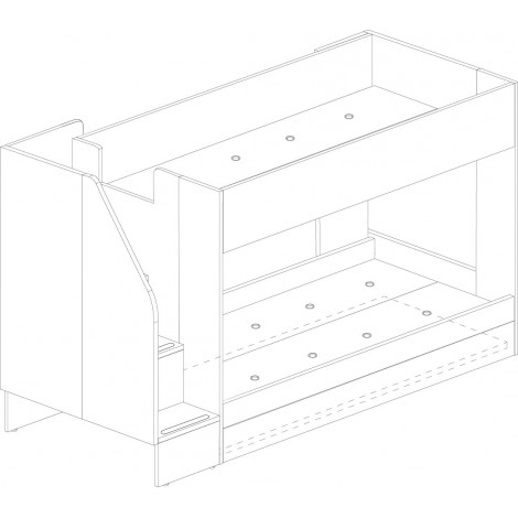 Litera Con Cama Nido Easy Blanco y Cascina Mobelcenter