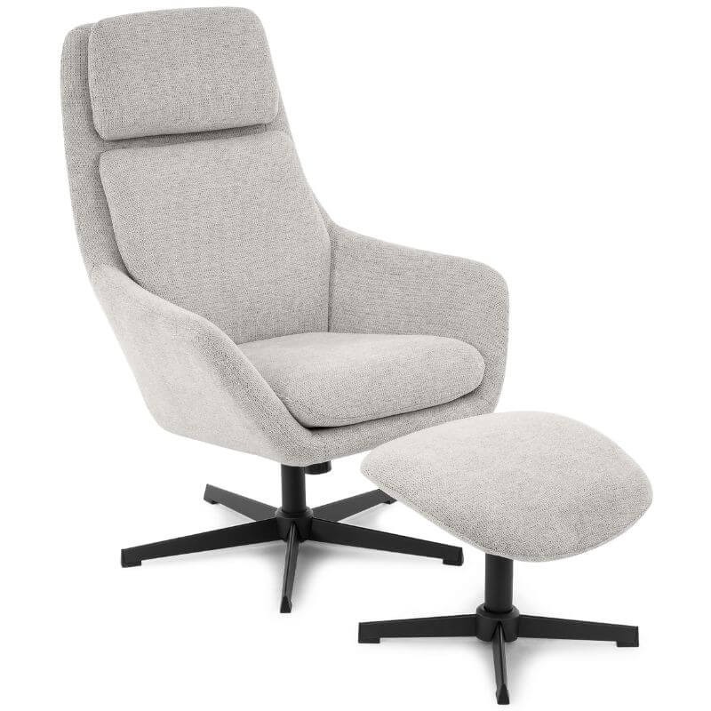 Sillón Giratorio 360º Con Reposapies Capri Mobelcenter