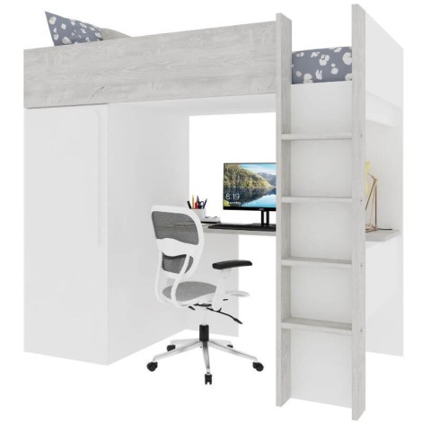 Cama Estudio Bono Con Armario Cascina y Blanco Mobelcenter