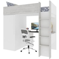 Cama Estudio Bono Con Armario Cascina y Blanco Mobelcenter
