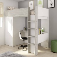 Cama Estudio Bono Con Armario Cascina y Blanco Mobelcenter