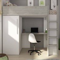 Cama Estudio Bono Con Armario Cascina y Blanco Mobelcenter