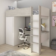 Cama Estudio Bono Con Armario Cascina y Blanco Mobelcenter