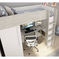 Cama Estudio Bono Con Armario Cascina y Blanco Mobelcenter