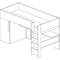 Cama Estudio Bono Con Armario Cascina y Blanco Mobelcenter