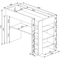 Cama Estudio Boa Cascina y Blanco Mobelcenter