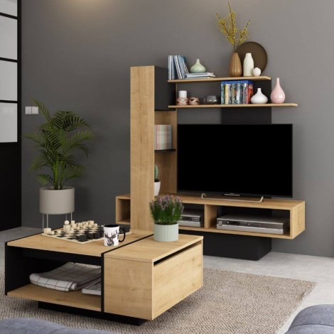 Mueble TV Sky Hamilton y Negro Mobelcenter