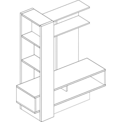 Mueble TV Sky Hamilton y Negro Mobelcenter