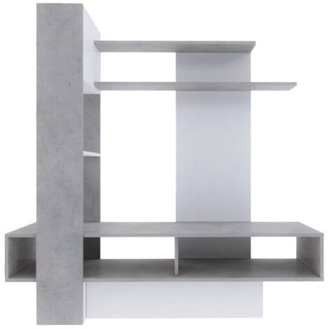 Mueble TV Sky Reversible Blanco y Beton Mobelcenter