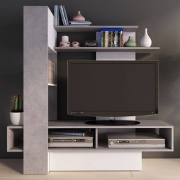 Mueble TV Sky Reversible Blanco y Beton Mobelcenter