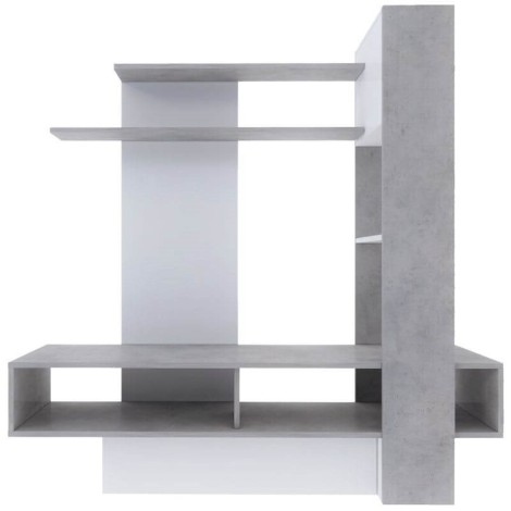 Mueble TV Sky Reversible Blanco y Beton Mobelcenter