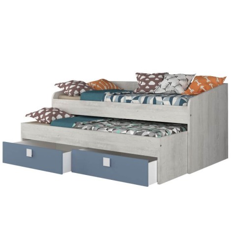 Cama Nido Doble Apolo Cascina y Azul Ahumado Mobelcenter