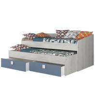 Cama Nido Doble Apolo Cascina y Azul Ahumado Mobelcenter