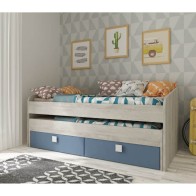 Cama Nido Doble Apolo Cascina y Azul Ahumado Mobelcenter