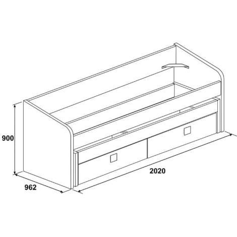 Cama Nido Doble Apolo Cascina y Azul Ahumado Mobelcenter