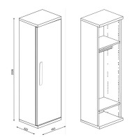 Armario Columna 1 Puerta 52 cm Mobelcenter