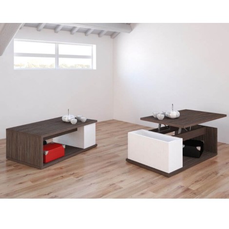 Mesa de Centro Elevable Ottawa Avala y Blanco Mobelcenter