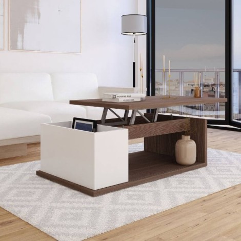 Mesa de Centro Elevable Ottawa Avala y Blanco Mobelcenter