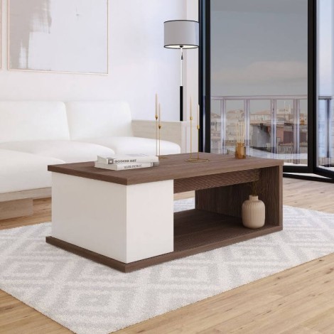 Mesa de Centro Elevable Ottawa Avala y Blanco Mobelcenter