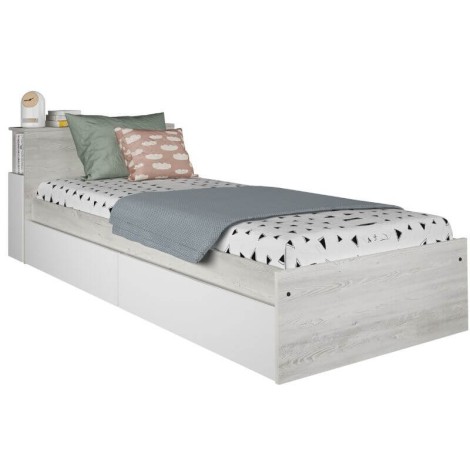 Cama con Cajones y Cabecero con Mesita Extraible Jazz 90x190cm Mobelcenter