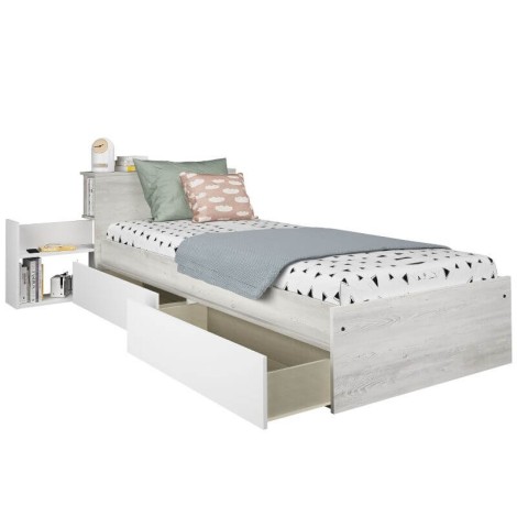 Cama con Cajones y Cabecero con Mesita Extraible Jazz 90x190cm Mobelcenter