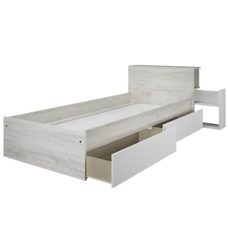 Cama con Cajones y Cabecero con Mesita Extraible Jazz 90x190cm Mobelcenter