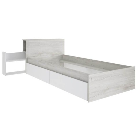 Cama con Cajones y Cabecero con Mesita Extraíble Reversible Jazz 90x200cm Mobelcenter