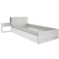 Cama con Cajones y Cabecero con Mesita Extraíble Reversible Jazz 90x200cm Mobelcenter
