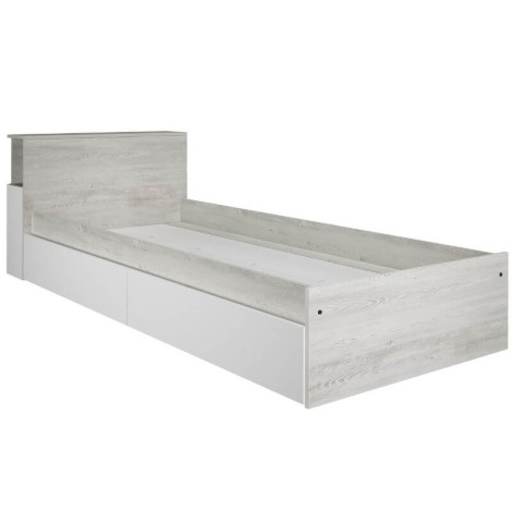 Cama con Cajones y Cabecero con Mesita Extraíble Reversible Jazz 90x200cm Mobelcenter