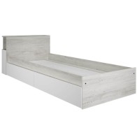 Cama con Cajones y Cabecero con Mesita Extraíble Reversible Jazz 90x200cm Mobelcenter