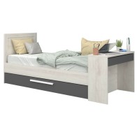 Cama Nido Reversible con Escritorio Shipley Cascina y Sombra 90x200cm Mobelcenter