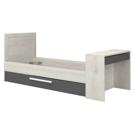 Cama Nido Reversible con Escritorio Shipley Cascina y Sombra 90x200cm Mobelcenter