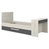 Cama Nido Reversible con Escritorio Shipley Cascina y Sombra 90x200cm Mobelcenter