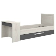 Cama Nido Reversible con Escritorio Shipley Cascina y Sombra 90x200cm Mobelcenter