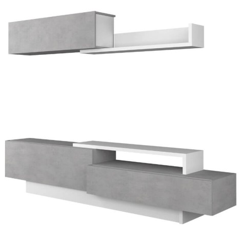 Mueble de Salón Soho Beton y Blanco Mobelcenter