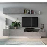 Mueble de Salón Soho Beton y Blanco Mobelcenter