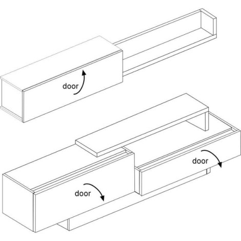 Mueble de Salón Soho Beton y Blanco Mobelcenter