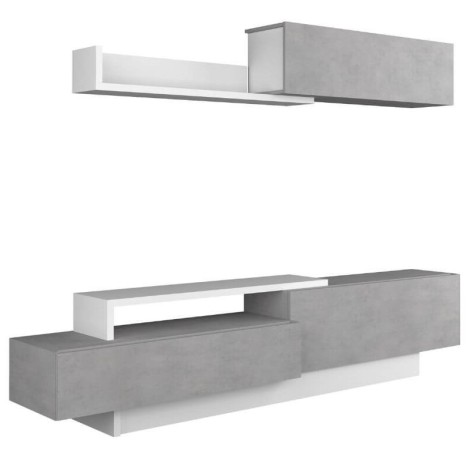 Mueble de Salón Soho Beton y Blanco Mobelcenter