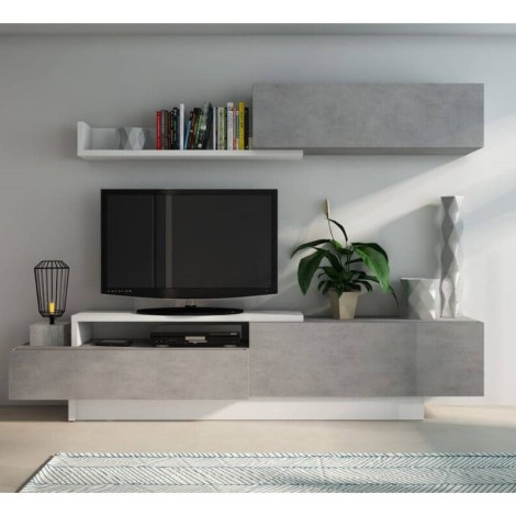 Mueble de Salón Soho Beton y Blanco Mobelcenter